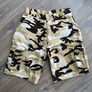 Vintage Camo Army Cargo Shorts